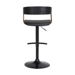Larisa - Adjustable  Wood Bar Stool - Black