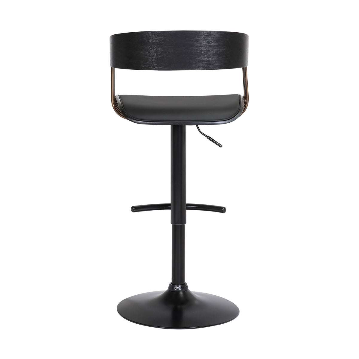 Larisa - Adjustable  Wood Bar Stool - Black