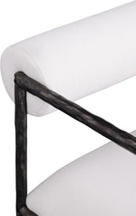 Axis - Linen Textured Cream Fabric Upholstered Dining Chair (Set of 2)