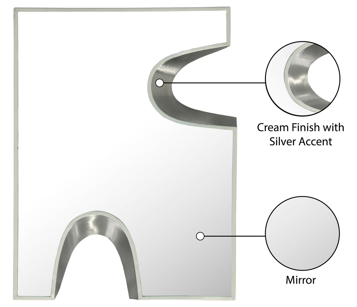 Soleil - Mirror With Silver Accent