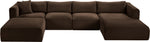 Shaggy - 5 Piece Modular Sectional With Chaise And Ottoman