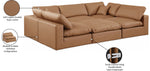 Comfy - 6 Piece Faux Leather Sectional