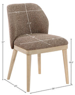 Valeo - Linen Textured Fabric Upholstered Dining Chair (Set of 2) - Painted Natural Base