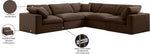 Comfy - 5 Piece Velvet Modular Corner Sectional