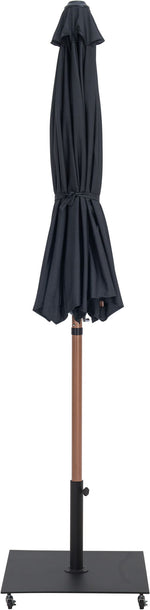 Fiji - Aluminum Patio Umbrella With Square Black And Teak Base
