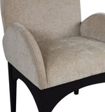 Waldorf - Chenille Dining Arm Chair With Black Legs