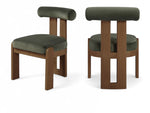 Arienzo - Performance Fabric Upholstered Dining Chair (Set of 2) - Walnut Base