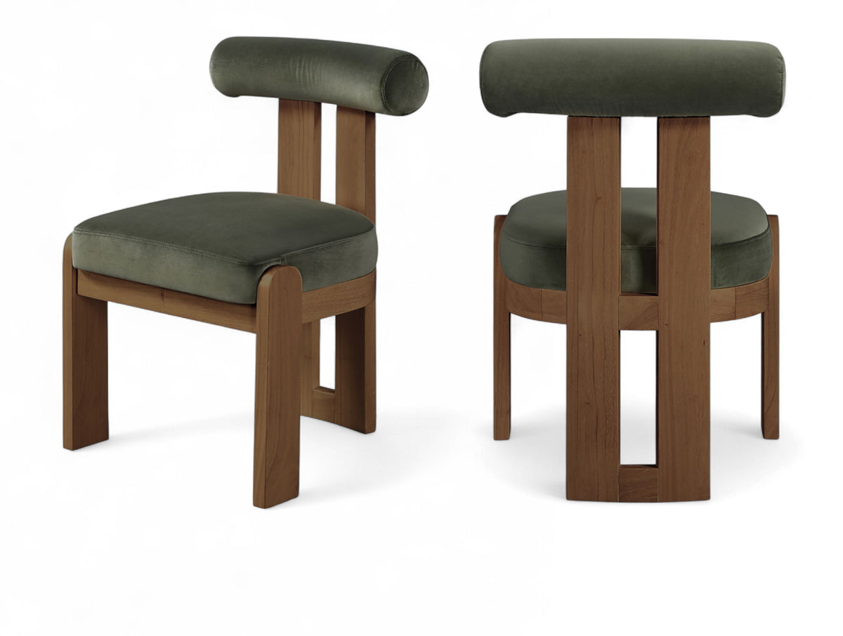 Arienzo - Performance Fabric Upholstered Dining Chair (Set of 2) - Walnut Base