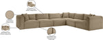 Shaggy - Fabric 6 Piece Modular Corner Sectional