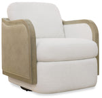 CC - Wilma Swivel Chair - White / Light Brown