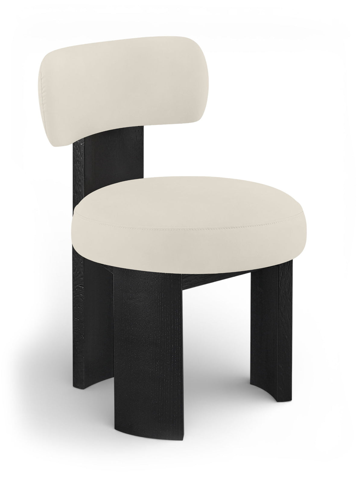 Atelier - Vegan Leather Upholstered Dining Chair (Set of 2) - Taupe / Painted Black