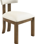 Lavrin - Vegan Leather Upholstered Dining Side Chair (Set of 2) - Walnut Base