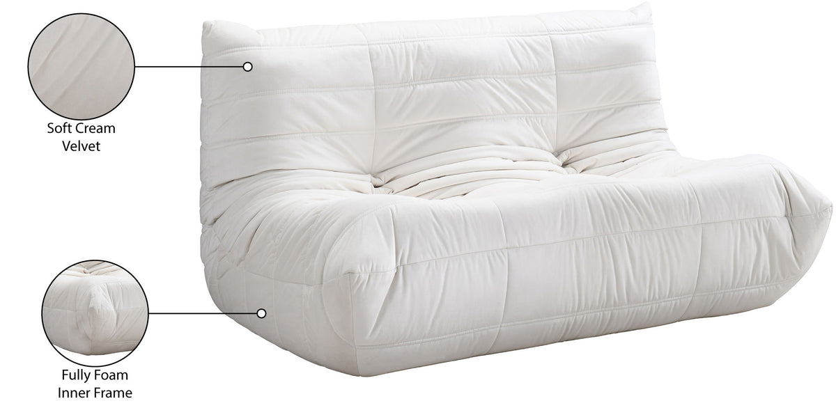 Relax - Velvet 54.75" Upholstered Loveseat