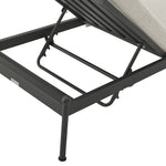 Leni - Outdoor Lounge Chaise With Cushions And Powder Coated Aluminum Frame - Moonveil / Warm Gray