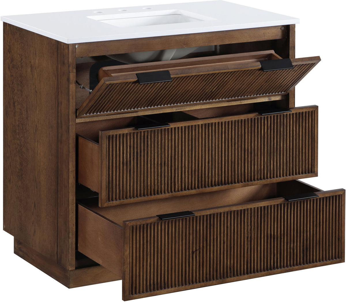 Willard - Engineered Stone And Solid Wood Bathroom Vanity