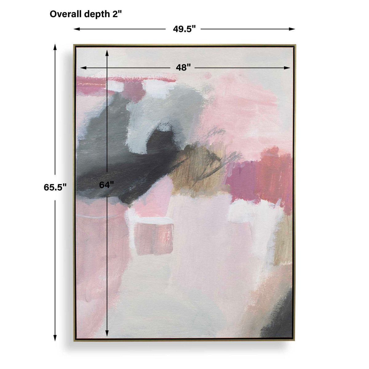 Process - Framed Abstract Art - Black / Gold / Gray / Green / Pink / Purple / White