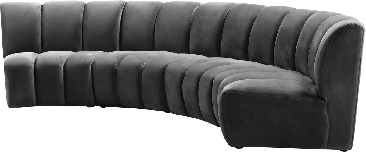 Infinity - 4 Piece Velvet Modular Sectional