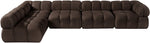 Orin - Velvet 5 Piece Modular Sectional