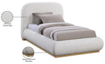 Vaughn - Chenille Bed With Natural Base