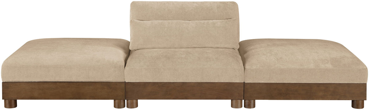 Turin - Chenille Fabric Upholstered Modular Sectional - Beige