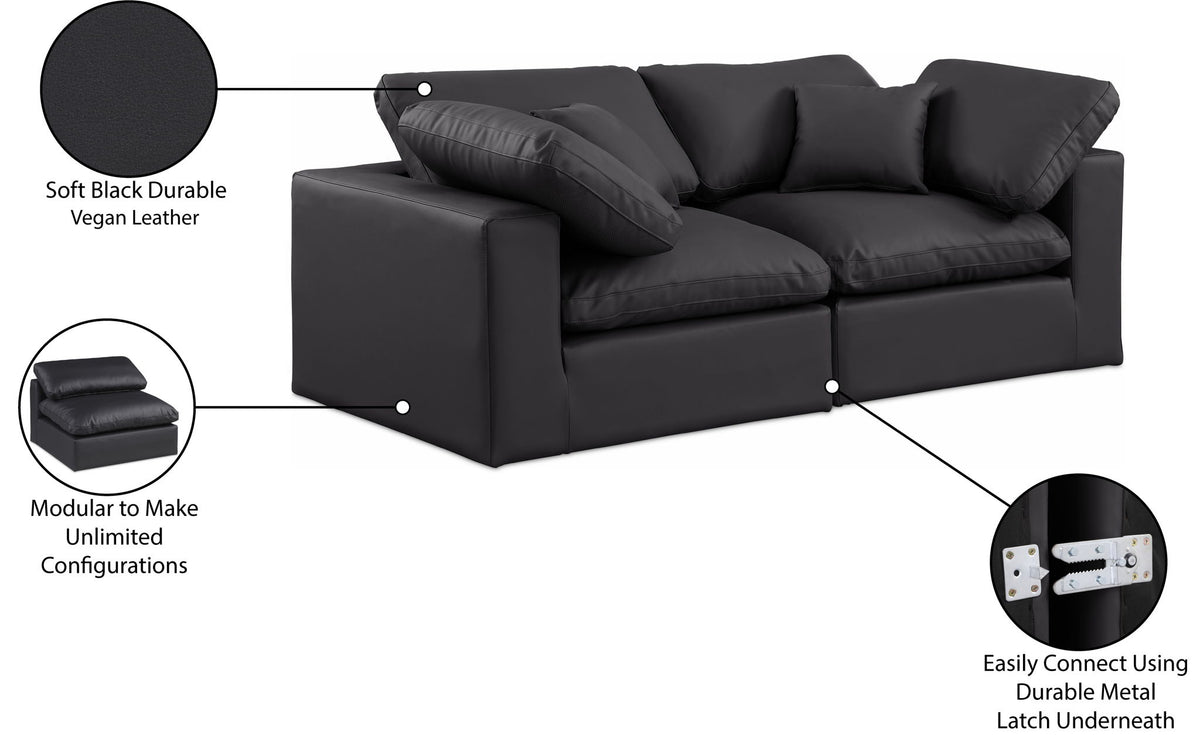 Comfy - Faux Leather Modular Sofa 2 Seats