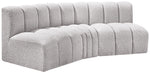 Arc - Boucle Fabric 3 Piece Modular Corner Sofa