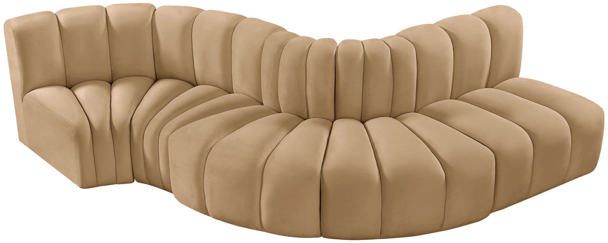 Arc - Velvet 5 Piece Modular Sofa