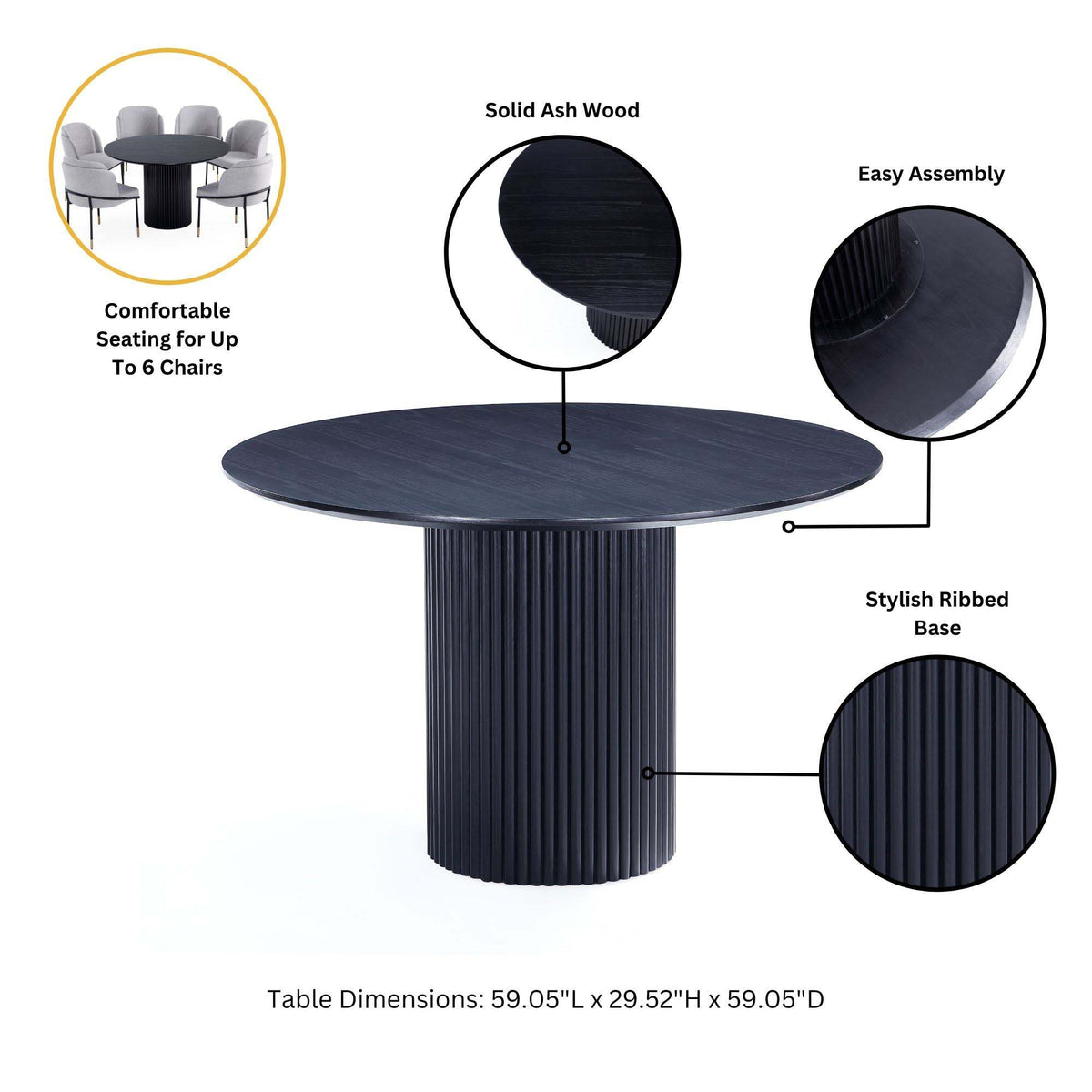 Manhattan Hathaway - Round Dining Table