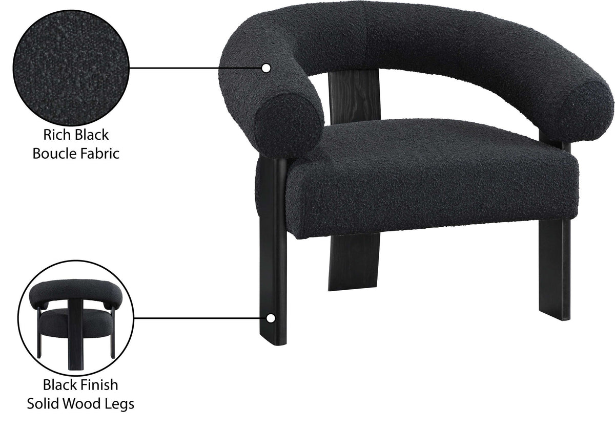 Winston - Accent Chair With Black Legs