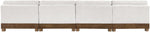 Turin - Chenille Fabric Upholstered Modular Sectional - Cream