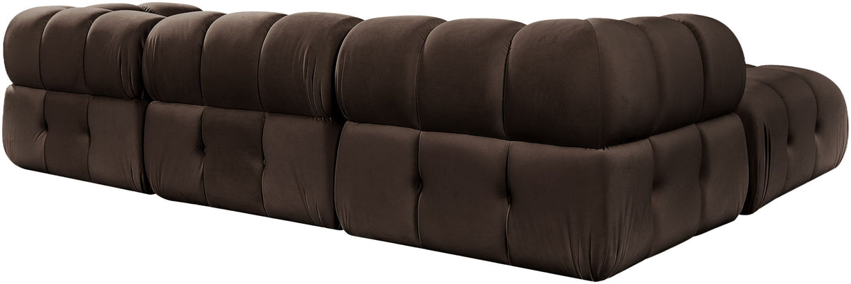 Orin - Velvet 4 Piece Modular Sectional With Chaise