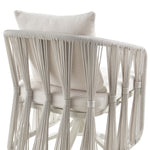 Breeze - Cream Metal Outdoor Swivel Dining Chair With Cushions - Pearl