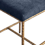 Reeves - Chenille Fabric Upholstered Counter Stool (Set of 2) - Gold Base