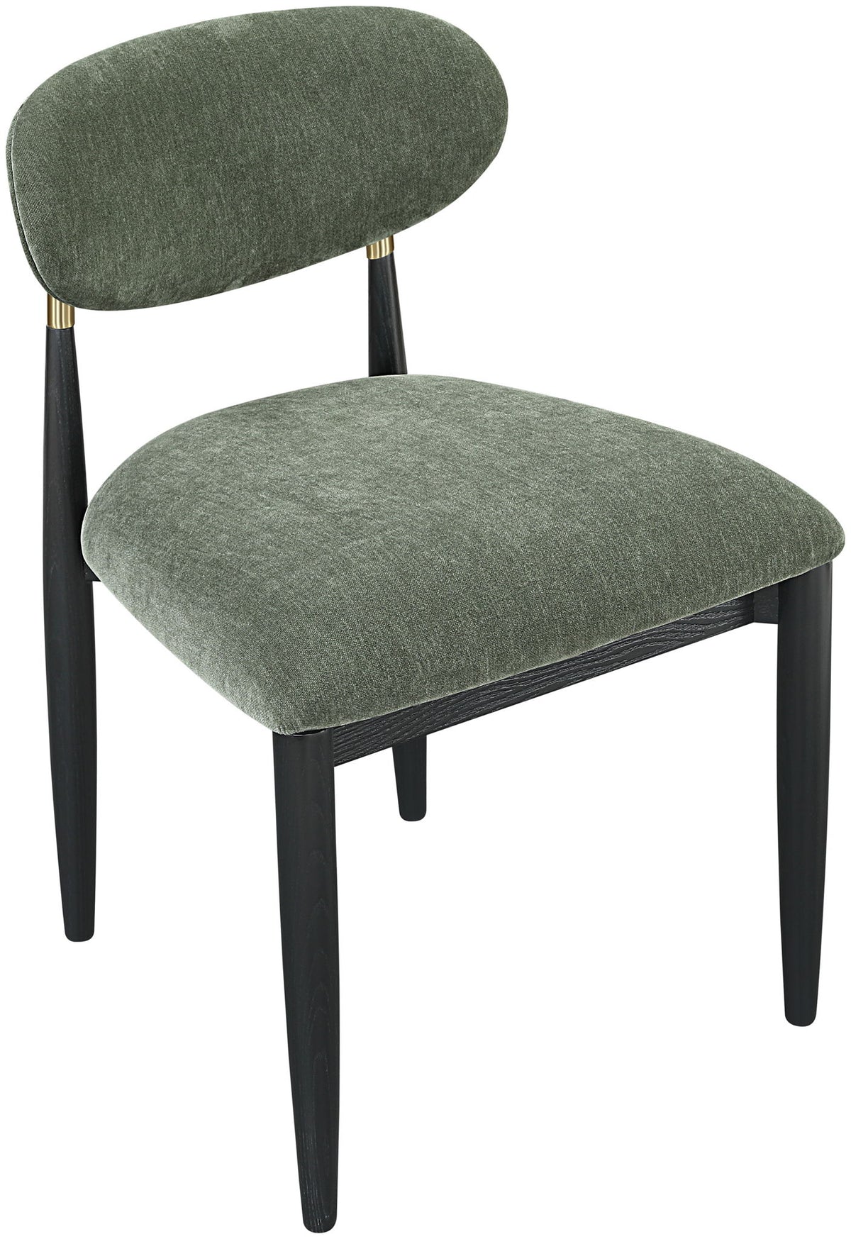 Riccio - Fabric Dining Side Chair (Set of 2) - Black And Gold Frame