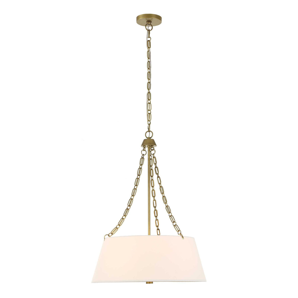 Andalucia - 4 Light Drum Pendant - Gold / White