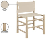 Santos - Vegan Leather Upholstered Dining Chair With Stained Natural Base (Set of 2)