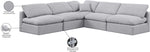 Indulge - Linen 5 Piece Modular Corner Armless Sectional