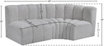 Arc - Boucle Fabric 3 Piece Sofa