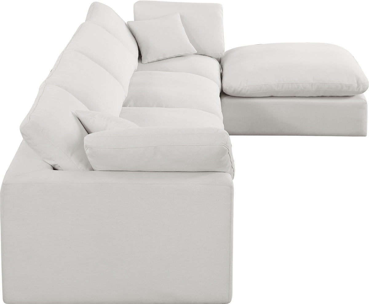 Comfy - 5 Piece Linen Modular Sectional With Chaise
