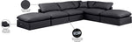 Indulge - Faux Leather 6 Piece Modular Armless Sectional