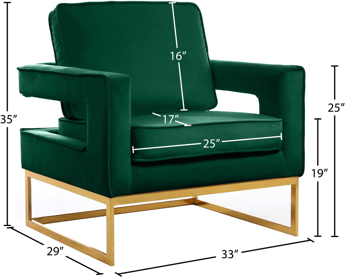 Noah - Accent Chair with Gold Legs