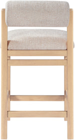 Roundhill - Fabric Counter Stool - Natural Frame