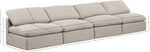 Indulge - Linen 4 Seat Modular Armless Sofa