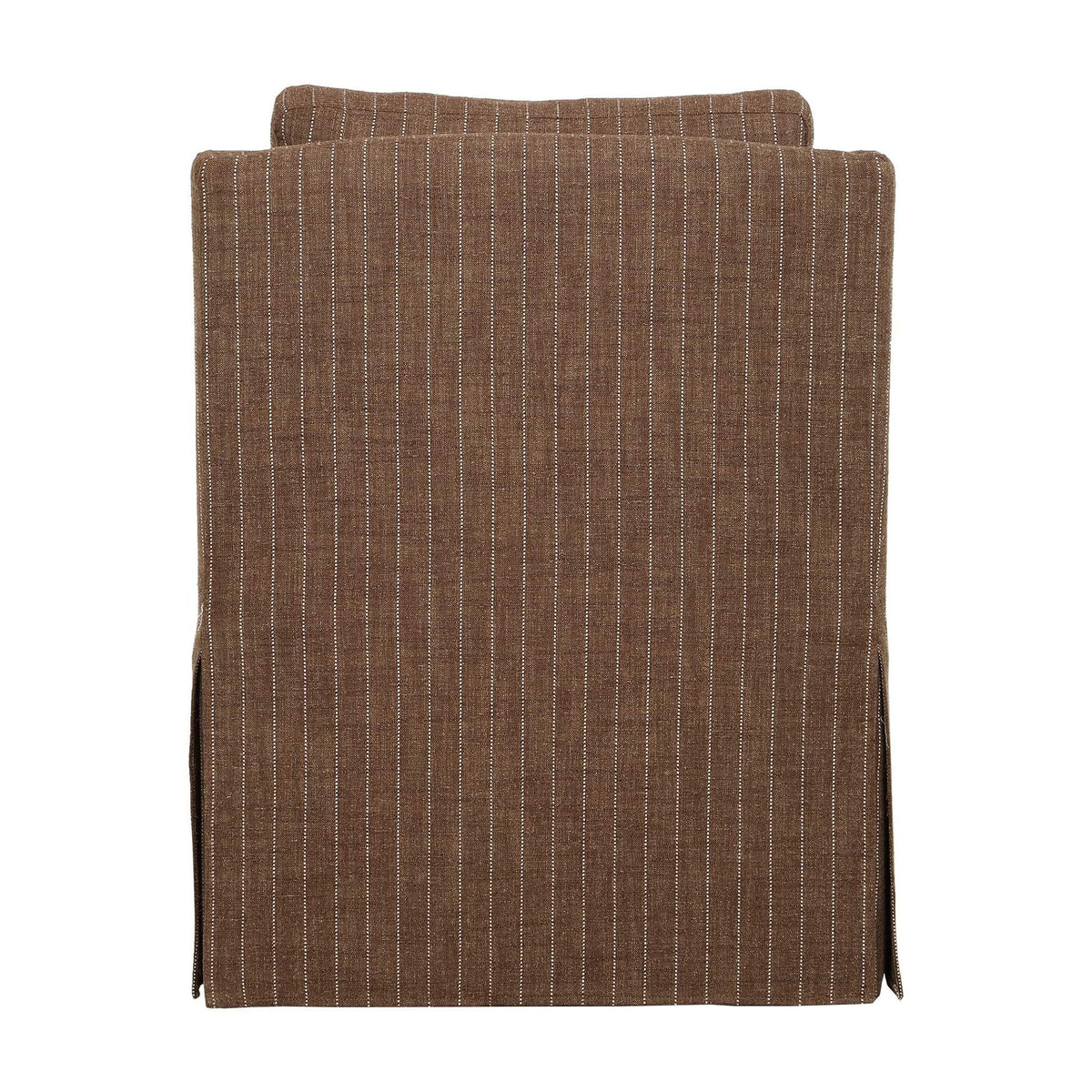 Luisa - Pinstripe Swivel Chair - Brown