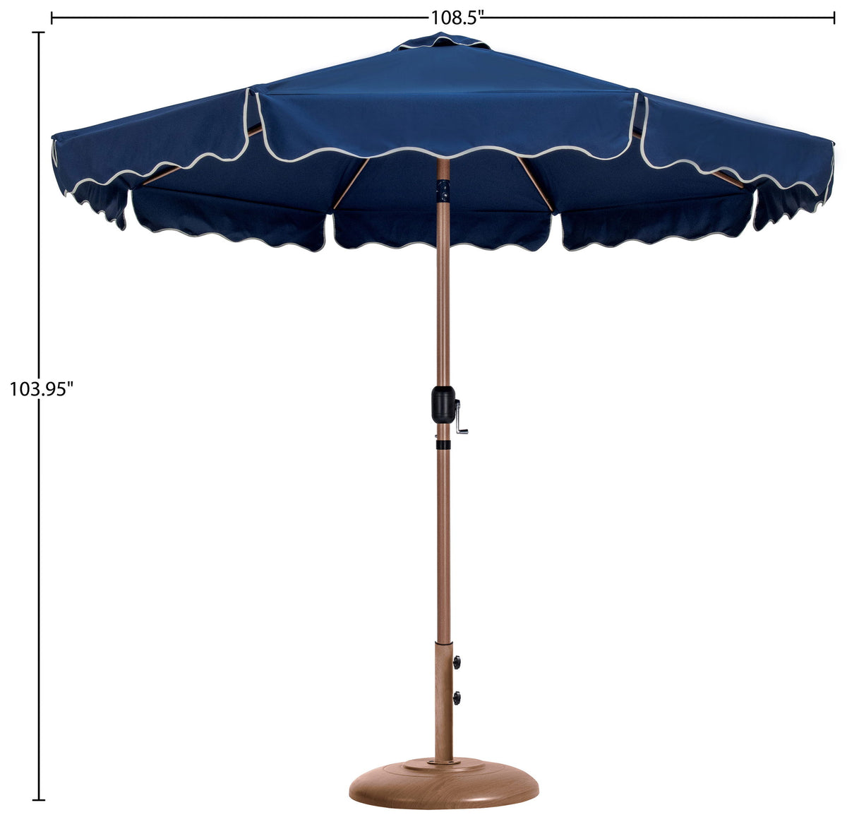 Amalfi - Patio Umbrella - Light Brown Base / Light Brown Pole