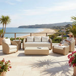 Pavilion - Powder Coated Metal Outdoor Conversation Set With Cushions