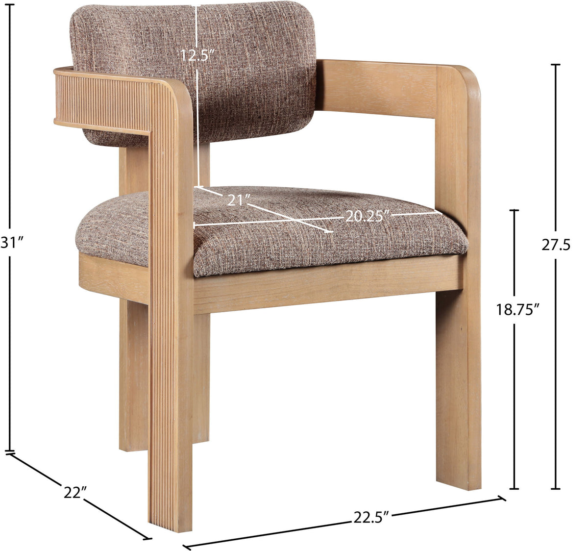 Sacha - Linen Dining Chair With Natural Base (Set of 2)
