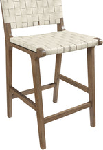 Entwine - Vegan Leather Upholstered Counter Stool - Painted Brown
