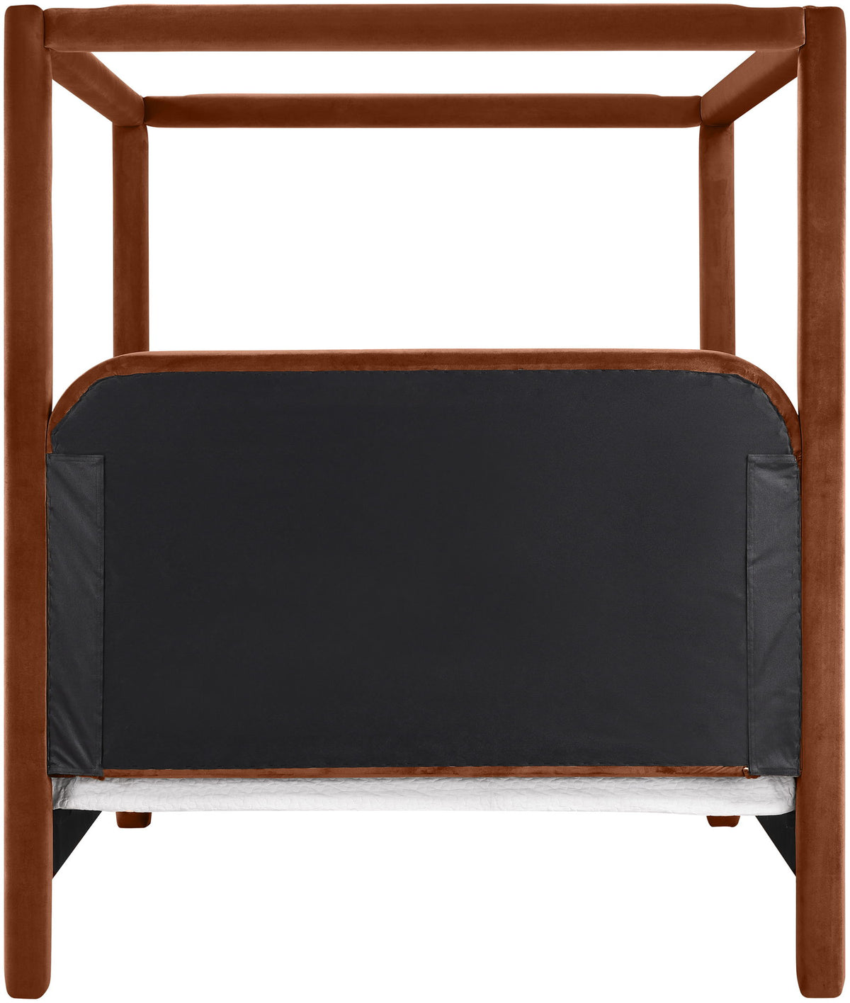 Salina - Velvet Upholstered Bed - Cognac