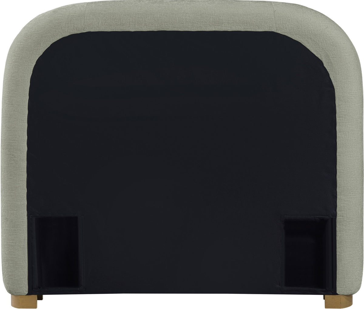 Vaughn - Chenille Bed With Natural Base